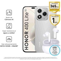 Celular Honor 400 Lite 12GB 256GB 6.7" Amber-N33D Velvet Grey + Earbuds X7
